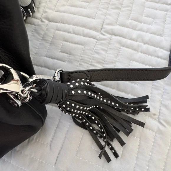 Vince Camuto Black Crossbody Bag with Silver Details - Picture 6 of 9